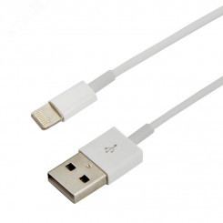 Кабель USB-Lightning для iPhone, PVC, white, 1m