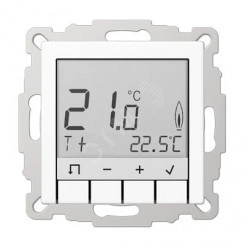 Комнатный контроллер с дисплеем стандарт , 10А, 230V для имерения и регулировки комнатной температуры и температуры пола Серия A500 Материал- термопласт Цвет- белый Комнатный контроллер с дисплеем стандарт , 10А, 230V для имерения и регулировки комнатной температуры и температуры пола Серия A500 Материал- термопласт Цвет- белый
