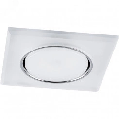 Светильник ДВО-15w GX53 без лампы со светодиодной подсветкой 4000К квадратный белый матовый Светильник ДВО-15w GX53 без лампы со светодиодной подсветкой 4000К квадратный белый матовый