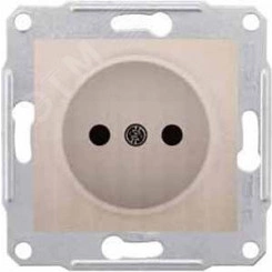 Розетка без заземления без шторок титан Розетка без заземления без шторок титан