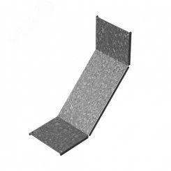 Крышка к углу внутреннему для лестничного лотка НЛО 400, толщ. 1,0 мм, Сендзимир цинк