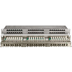 Патч-панель PPHD-19-48-8P8C-C6-SH-110D высокой плотности 19дюйм 1U  48 портов RJ-45