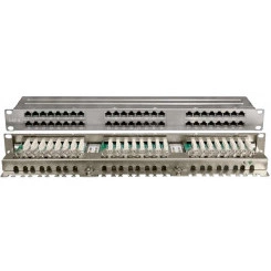 Патч-панель PPHD-19-48-8P8C-C6-SH-110D высокой плотности 19дюйм 1U 48 портов RJ-45 Патч-панель PPHD-19-48-8P8C-C6-SH-110D высокой плотности 19дюйм 1U 48 портов RJ-45