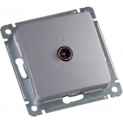 MASTER Розетка телевизионная оконечная скрытой установки, в рамку, серебро