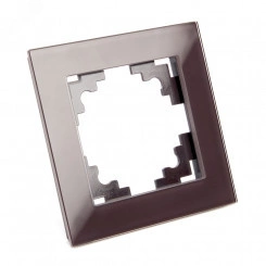 Рамка одноместная, серия Катрин, шоколад, Stekker Рамка одноместная, серия Катрин, шоколад, Stekker