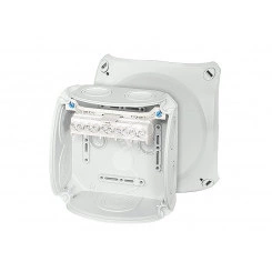 Коробка клеммная DK 0606 G 130х130х77 мембраны 5-пол. 2.5-10 кв.мм серая PP IP66 Коробка клеммная DK 0606 G 130х130х77 мембраны 5-пол. 2.5-10 кв.мм серая PP IP66