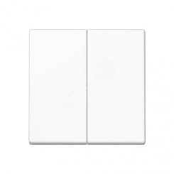 Клавиша 2-я для выключателей и кнопок  без подсветки. Серия A500  Материал- термопласт  Цвет- белый