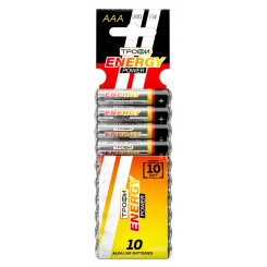 Элемент питания Трофи LR03-10BL ENERGY POWER Alkaline (100/800/40000)