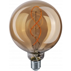 Лампа светодиодная LED 4вт E27 теплый G125 ретро FILAMENT