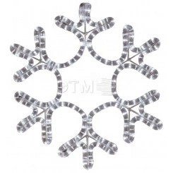 Фигура профессиональная Снежинка, цвет теплый белый, размер 30х28см