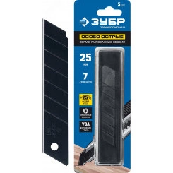 Лезвия сегментированные особоострые 25 мм 5 шт. Лезвия сегментированные особоострые 25 мм 5 шт.