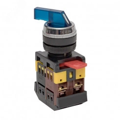 Переключатель ANLC-22 2P синий с подсветкой 380В NO+NC Переключатель ANLC-22 2P синий с подсветкой 380В NO+NC