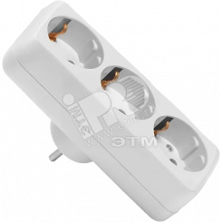 Тройник на 3 гнезда в ряд с заземлением 94 672 NAD-L-3E-WH (94672) Тройник на 3 гнезда в ряд с заземлением 94 672 NAD-L-3E-WH (94672)