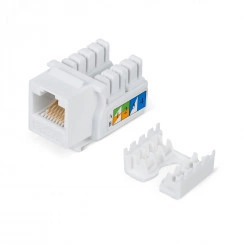 Вставка Keystone Jack RJ-45, категория 5e, заделка тип 110, белая Вставка Keystone Jack RJ-45, категория 5e, заделка тип 110, белая