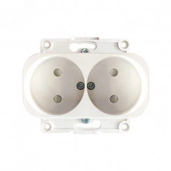Стокгольм Механизм Розетки 2-местной б/з 10А белый с защ. штор. EKF Стокгольм Механизм Розетки 2-местной б/з 10А белый с защ. штор. EKF