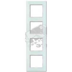 Рамка 4-я для горизонтальной/вертикальной установки Серия- ACreation Материал- стекло Цвет- матовый белый Рамка 4-я для горизонтальной/вертикальной установки Серия- ACreation Материал- стекло Цвет- матовый белый