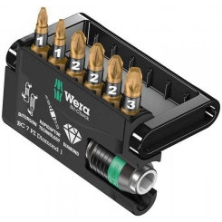 Набор бит с битодержателем Bit-Check 7 PZ Diamond 1 алмазное покрытие 7 предметов Набор бит с битодержателем Bit-Check 7 PZ Diamond 1 алмазное покрытие 7 предметов