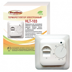 Терморегулятор HEATLINE HLT-103 электромеханический, белый