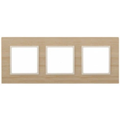 Рамка на 3 поста, дерево, Эра Elegance, клён+сл.кость, 14-5303-11 Рамка на 3 поста, дерево, Эра Elegance, клён+сл.кость, 14-5303-11