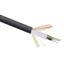 Кабель волоконно-оптический 9/125 одномодовый, 16 волокон, loose tube, подвесной, для внешней прокладки (-40C ~ +70), PE, черный Кабель волоконно-оптический 9/125 одномодовый, 16 волокон, loose tube, подвесной, для внешней прокладки (-40C ~ +70), PE, черный