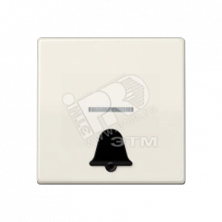 Клавиша для выключателя с символом звонок слоновая кость Клавиша для выключателя с символом звонок слоновая кость