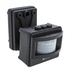 Датчик движения ИК MS-01 черный на прожектор 1200Вт 120гр. до 12м IP44 PROxima