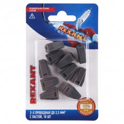 Экспресс-клемма с пастой СМК 773-302, 2-проводная до 2,5 кв мм серая, 10 шт