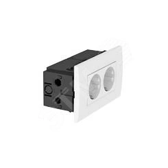 Укомплектованный розеточный блок AR45 (2xModul45,84x140x59 мм, зеленый) Укомплектованный розеточный блок AR45 (2xModul45,84x140x59 мм, зеленый)