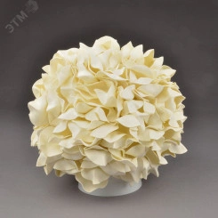 Светильник светодиодный со сменной лампой (в/к) Гортензия Белый/Сливочный десерт E27, теплый белый свет (3000K). Плафон D150мм, прозрачный. Белое основание. TM Uniel