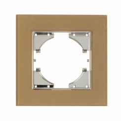 UGRA рамка 1-местная, стекло, шампань. UGRA рамка 1-местная, стекло, шампань.