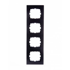 KARINA Рамка 4-ая вертикальная б/вст чёрный бархат (10шт/120шт)
