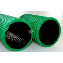Труба гофрированная двустенная ПЭ ливневая SN6 зеленая диам.125 (50м/уп)