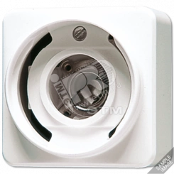 Патрон для лампочки (без колпачка) резьба Е10 слоновая кость