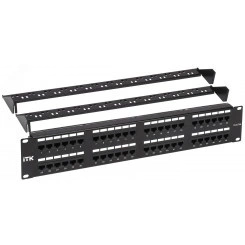 Патч-панель 2U кат 5е UTP 48портов с кабельным органайзером Патч-панель 2U кат 5е UTP 48портов с кабельным органайзером