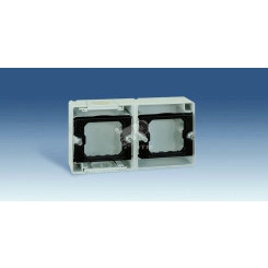 Коробка 2-х местная, горизонтальная, S44A, серый