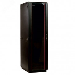Шкаф телекоммуникационный напольный 42U (600x1000)дверь стекло, черн ШТК-М-42.6.10-1ААА-9005