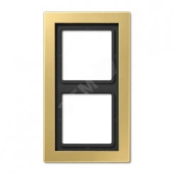 Рамка 2-я для горизонтальной/вертикальной установки Серия- LS-Design Материал- металл Цвет- классическая латунь Рамка 2-я для горизонтальной/вертикальной установки Серия- LS-Design Материал- металл Цвет- классическая латунь