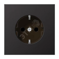 Штепсельная розетка SCHUKO одинарная, с заземлением, без шторок, 16A, 250В (механизм + накладка, без рамки). Серия LS990 Материал- металл алюминий дарк Штепсельная розетка SCHUKO одинарная, с заземлением, без шторок, 16A, 250В (механизм + накладка, без рамки). Серия LS990 Материал- металл алюминий дарк