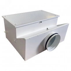 Корпус HEPA фильтра, потолочный в гигиеническом исполнении 610х305х150, H150-652х347, боковое подключение D200 Корпус HEPA фильтра, потолочный в гигиеническом исполнении 610х305х150, H150-652х347, боковое подключение D200