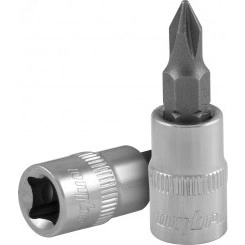 Насадка торцевая 1/4''DR с вставкой-битой крестовой, РН1 Насадка торцевая 1/4''DR с вставкой-битой крестовой, РН1