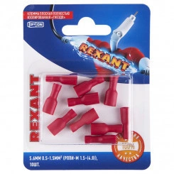 Клемма плоская полностью изолир РППи-м 1.5-(4.8) РпИмп 1,25-5-0,8 гнездо 5.6 мм 0.5-1.5 кв мм,  10 ш