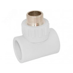 Тройник переходной с наружной резьбой 25х3/4'х25 (45/15) БЕЛЫЙ Тройник переходной с наружной резьбой 25х3/4'х25 (45/15) БЕЛЫЙ