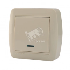 Демет Выключатель с подсветкой крем