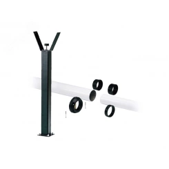 Стрела круглого сечения с соединителем и опорой