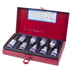 Набор торцевых насадок 1/2', HEX, 4-17 мм, L = 80 мм, 9 предметов Набор торцевых насадок 1/2', HEX, 4-17 мм, L = 80 мм, 9 предметов