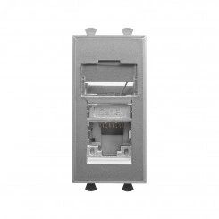 Компьютерная розетка RJ-45 модульная, кат. 6 экранированная,''Avanti'',''Закаленная сталь'', 1 модуль