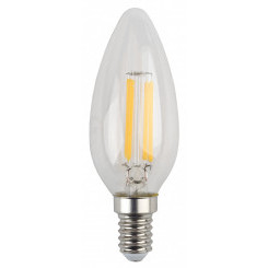 Лампа светодиодная филаментная F-LED B35-5W-840-E14 (филамент, свеча, 5Вт, нейтр, E14 (25/50/3300) ЭРА