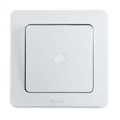 Переключатель одноклавишный скрытый белый 16А Переключатель одноклавишный скрытый белый 16А