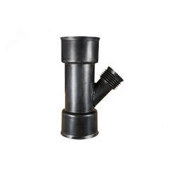 Тройник сварной ПЭ для гофрированной трубы 45 град. 150х150