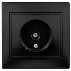 Розетка TV одиночная, IP20, СУ, Plano, антрацит 1-301-05 Intro ЭРА